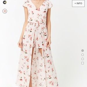 NWT floral maxi skort romper Forever 21
